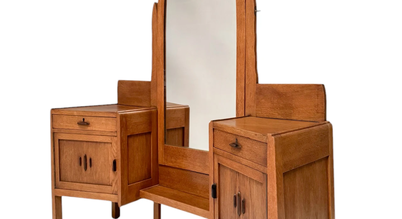 Art Deco Amsterdamse School Dressing Table or Vanity by J.J. Zijfers, 1920s